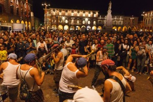 Appuntamento musicale in piazza Saffi (Forlì). Foto offerta dallo staff organizzatore della settimana del Buon Vivere.